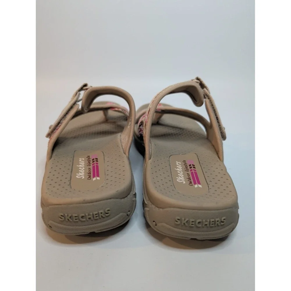 Skechers Outdoor Lifestyle Womens Sandals Beige Pink‎ Adjustable Comfort 7